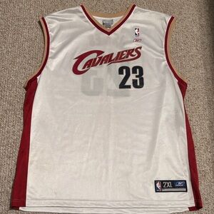 Vtg LeBron James Cleveland Cavaliers Reebok NBA Jersey 2XL - Rookie Era - MINT